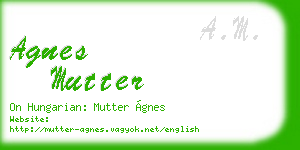 agnes mutter business card