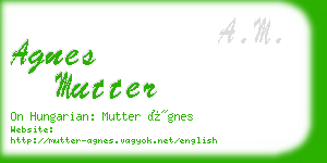 agnes mutter business card